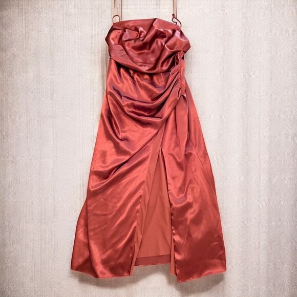 Birdy Grey Catherine Dress Shiny Satin Spice 2X - Picture 2 of 4